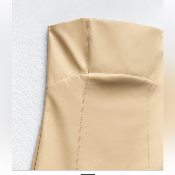 ZARA BLOGGERS FAV FAUX LEATHER DRESS - Picture 9 of 9